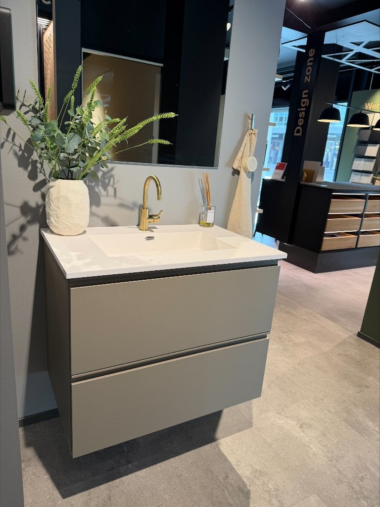 KVIK Compose Clay - Badmeubel showroom sale, Nieuw, Minder dan 100 cm, Wastafelkast, 25 tot 50 cm