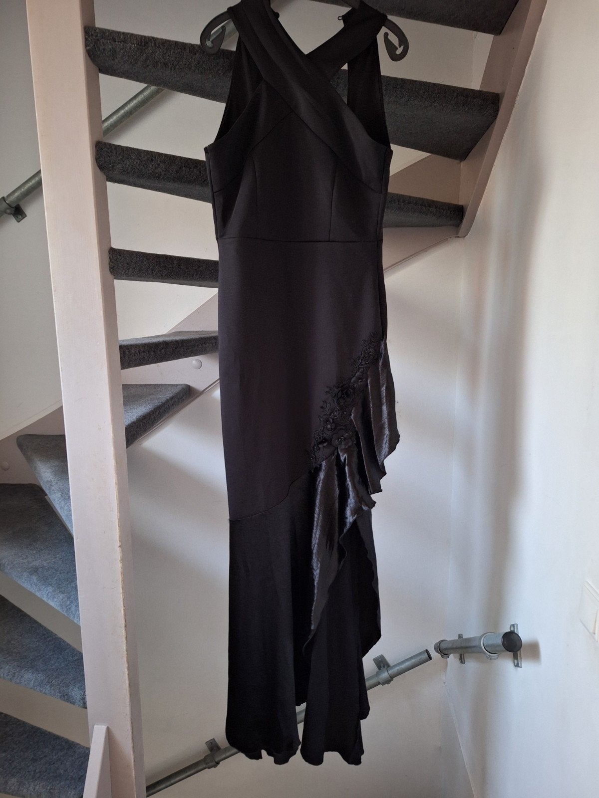 Mooie Spaanse galajurk maat XL, Kleding | Dames, Ophalen of Verzenden, Gedragen, Maat 46/48 (XL) of groter, Zwart