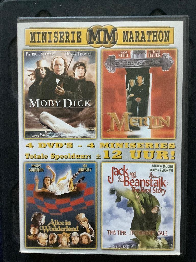 Moby Dick/ Merlin/ Alice in Wonderland/ Jack & the Beanstalk, Alle leeftijden, Ophalen of Verzenden, Zo goed als nieuw
