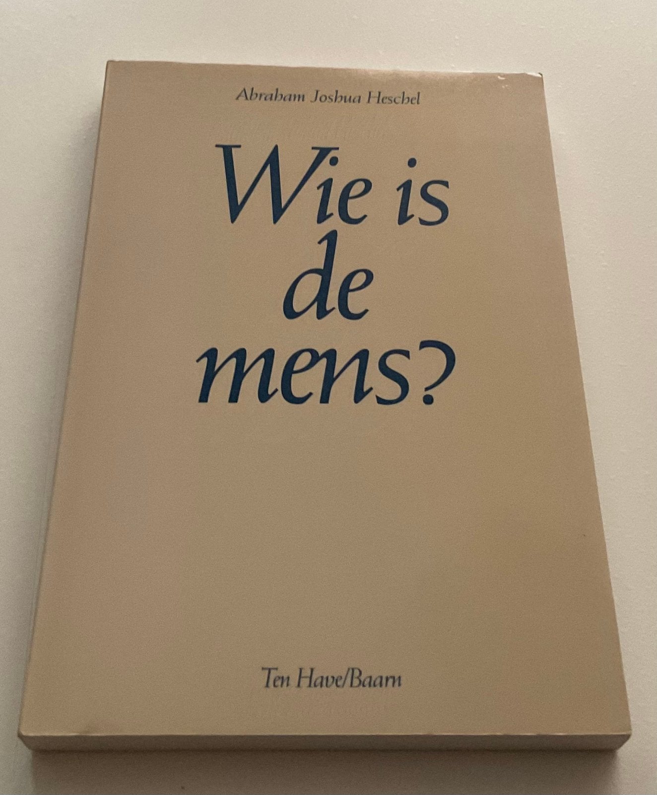 Wie is de mens, Heschel, Boeken, Ophalen of Verzenden, Zo goed als nieuw