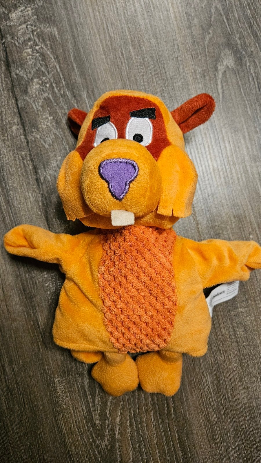Handpop Bor de Wolf - Fabeltjeskrant, Oranje, Gebruikt, Overige merken, Overige karakters