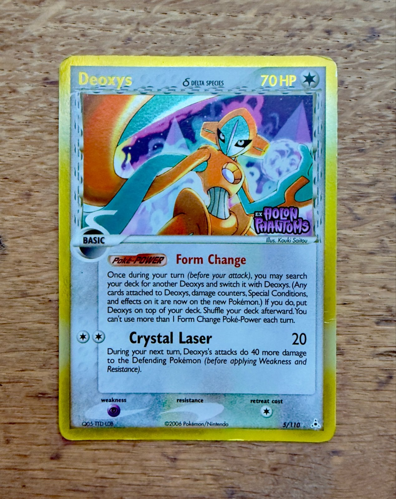 Deoxys Delta Species Reverse Holo 5/110 Holon Phantoms, Hobby en Vrije tijd, Verzamelkaartspellen | Pokémon, Ophalen of Verzenden