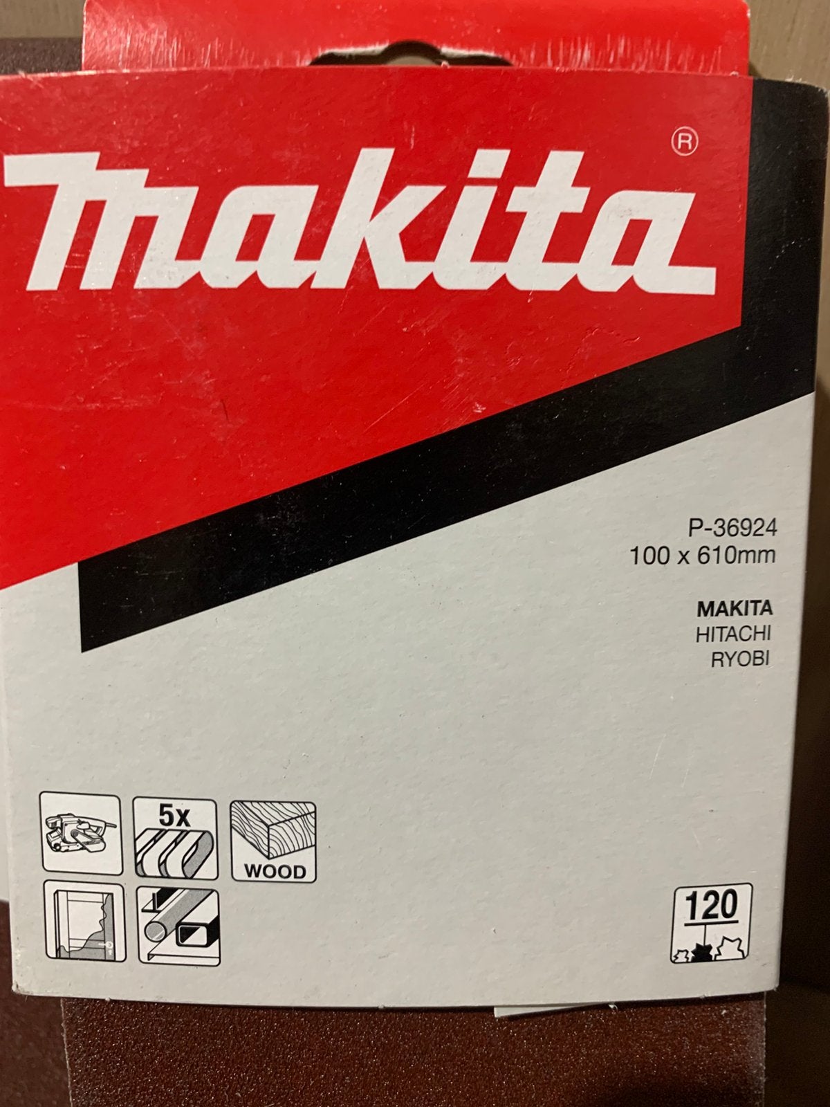 Makita schuurbanden 100x610 - NIEUW - P120, Bandschuurmachine, Makita, Makita, Nieuw