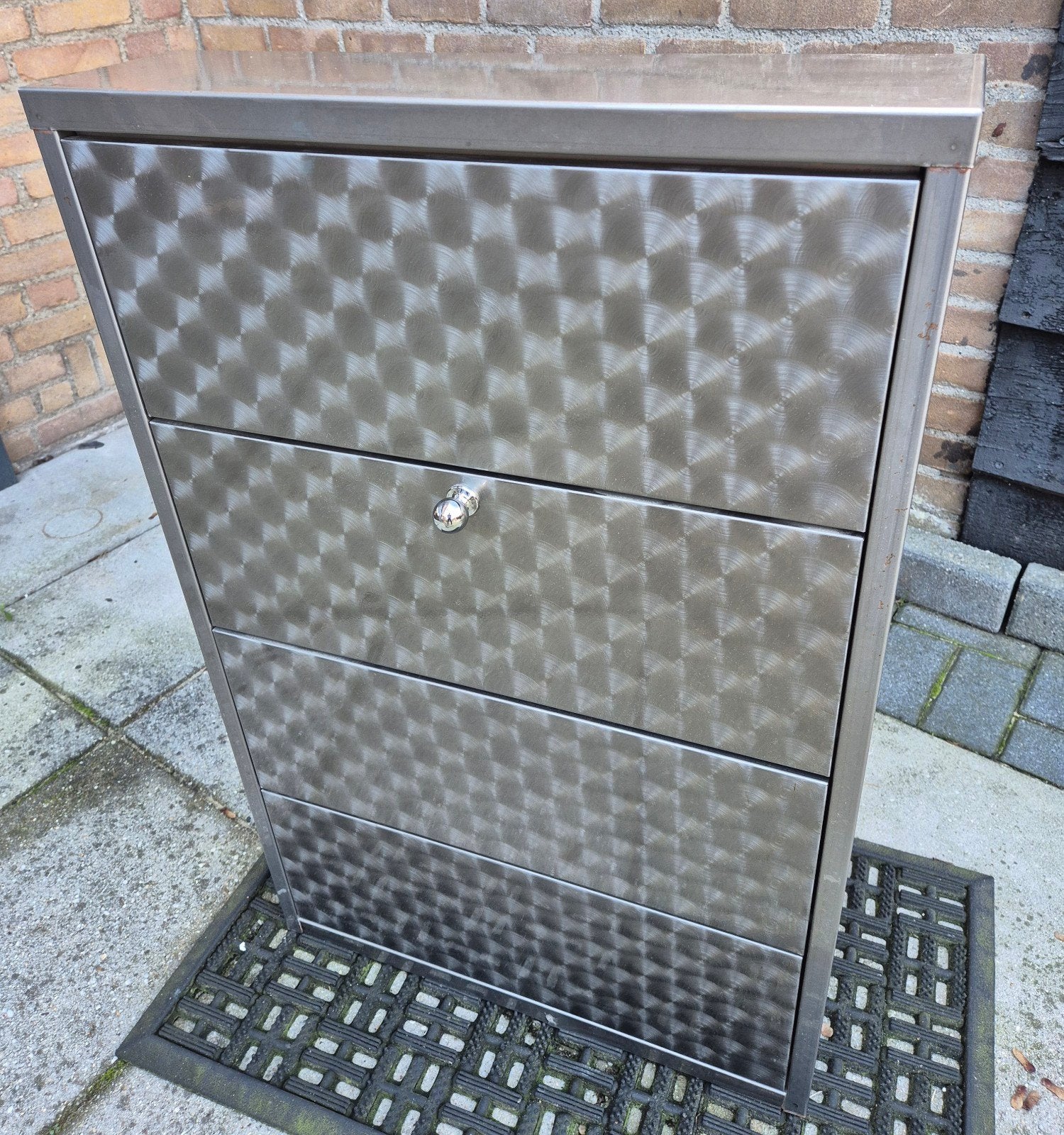Metalen CD-kastje met 4 lades. Voor 392 CD'S.  Zgan., Ophalen, 150 discs of meer, Zo goed als nieuw, Metaal