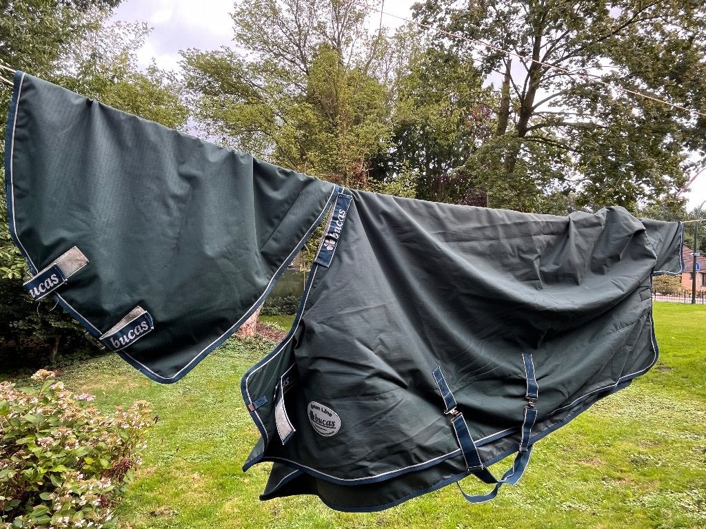 Deken 205 Bucas green winter en Thermomaster regen, Dieren en Toebehoren, Bucas, Gebruikt, Afneembare hals, Ophalen of Verzenden