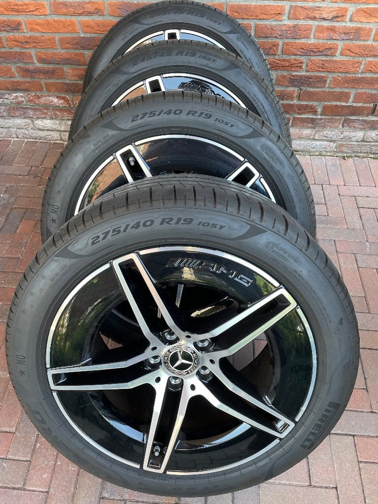 AMG Zomer wielen 19 inch E-Klasse S214 origineel Mercedes, Gebruikt, 275 mm, Banden en Velgen, Personenwagen