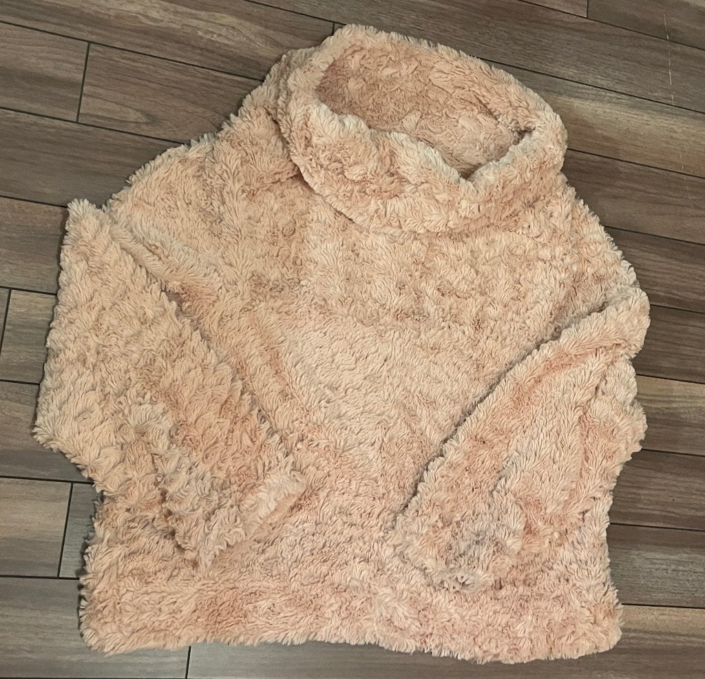 fluffy trui met grote kol, Ophalen of Verzenden, Zo goed als nieuw, Maat 46/48 (XL) of groter, Roze