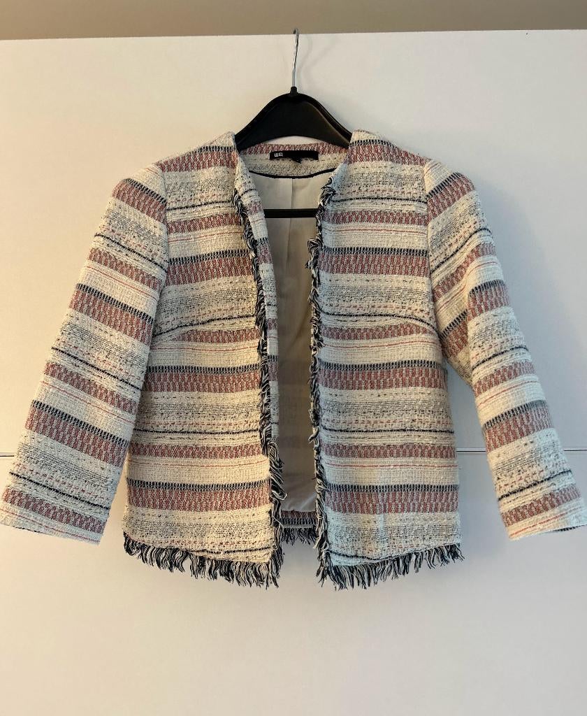 WE cremekleurige vest met strepen, WE, Ophalen of Verzenden, Zo goed als nieuw, Roze