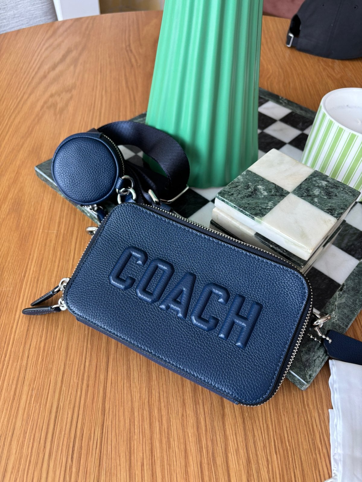 Coach Charter Slim Crossbody tas blauw, Overige merken, Blauw, Ophalen of Verzenden, Zo goed als nieuw