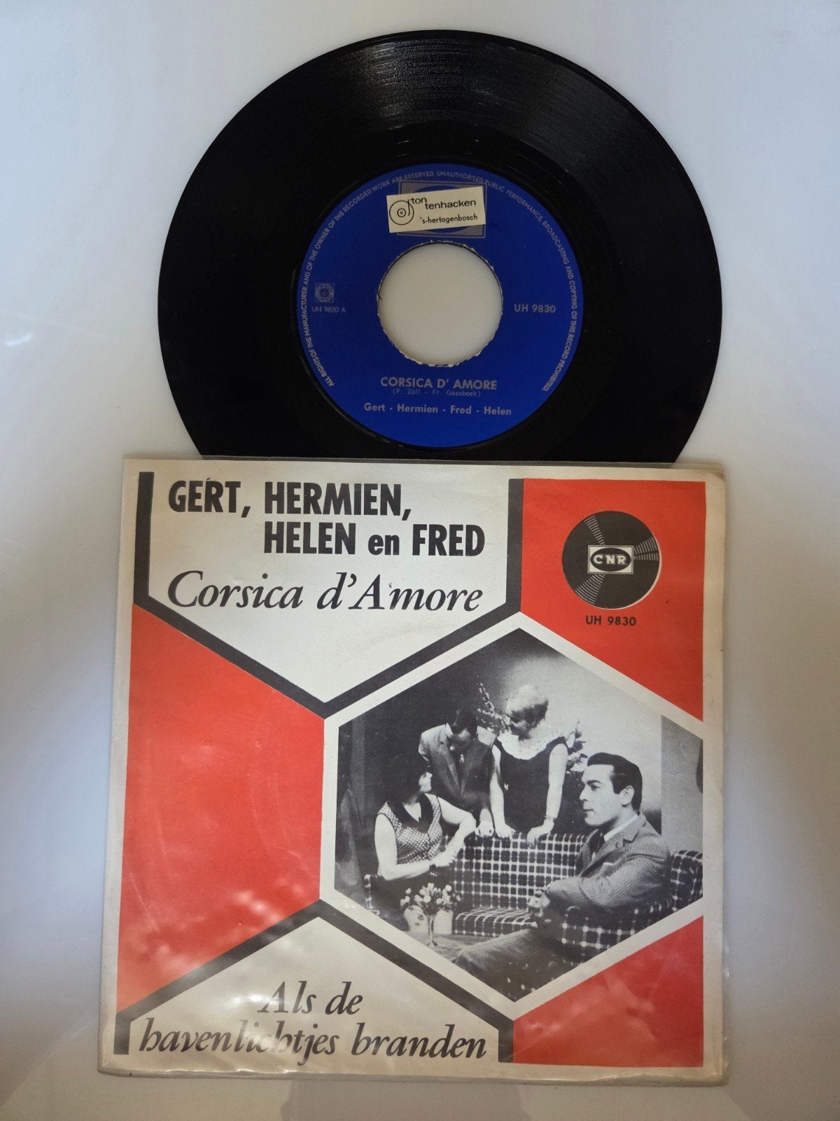 Gert, Hermien, Helen en Fred - Corisca d' Amore, Cd's en Dvd's, Vinyl Singles, Ophalen of Verzenden, Gebruikt, 7 inch, Nederlandstalig