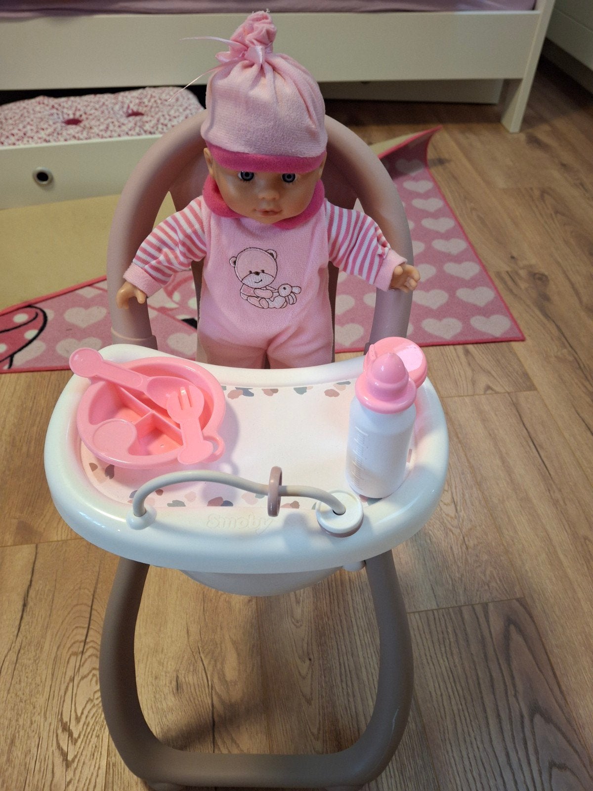 Smoby kinderstoel met pop en accessoires, Ophalen, Zo goed als nieuw, Overige typen