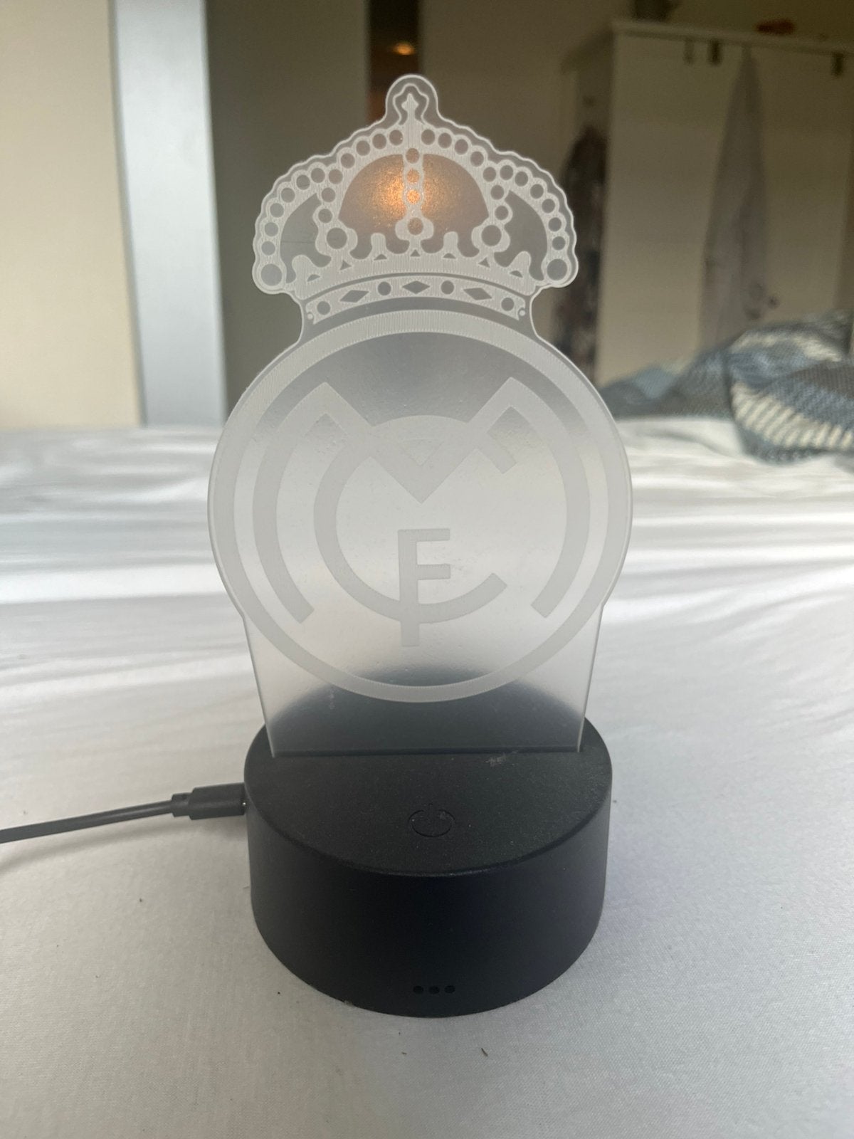 Real Madrid ledlamp, Verzenden, Zo goed als nieuw
