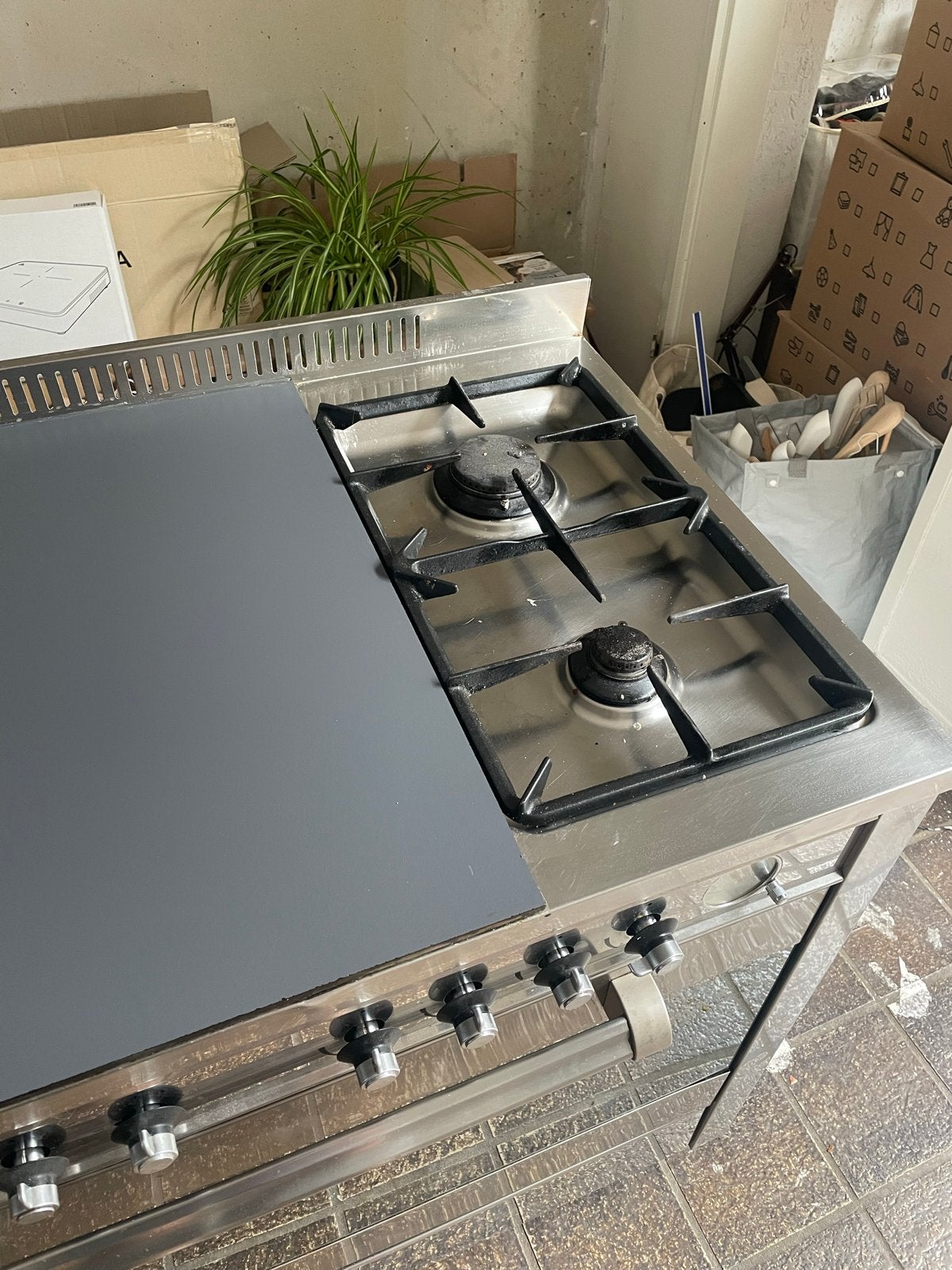 Pelgrim Novecento gasfornuis met oven - GRATIS, Witgoed en Apparatuur, Fornuizen, Ophalen, Gebruikt, 60 cm of meer, 4 kookzones
