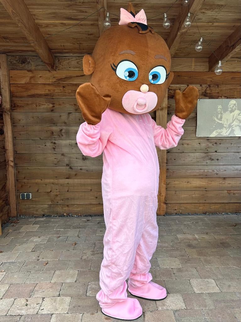 Te koop 2 Baby Mascotte Pakken (1.60-1.95m) Nieuw roze blauw, Ophalen of Verzenden, Nieuw, Geboorte of Huwelijk