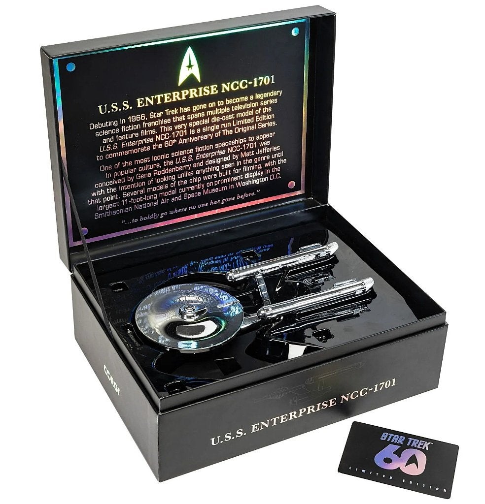 CORGI STAR TREK USS ENTERPRISE 60 ANNIVERSERY CHROME PLATED, Verzenden, Nieuw, Overige typen, Corgi