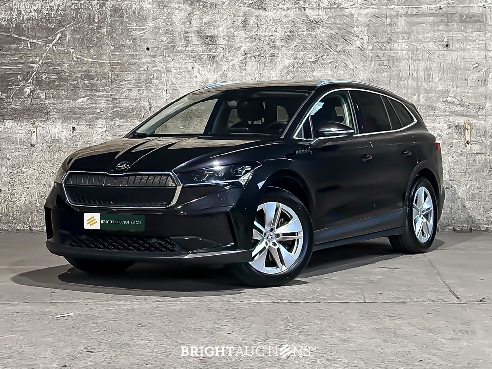 Skoda Enyaq iV 80 (bj 2021, automaat), Auto's, Automaat, 0 cilinders, Gebruikt, Zwart