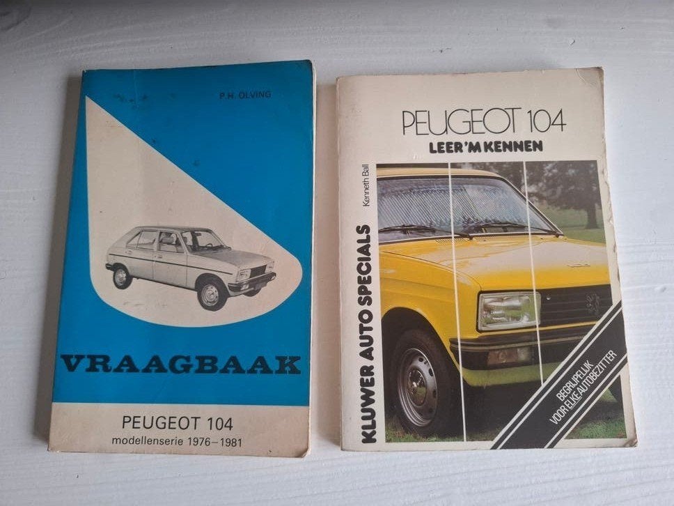 Vraagbaak Peugeot 104 (2 stuks), Ophalen of Verzenden, Zo goed als nieuw, Peugeot