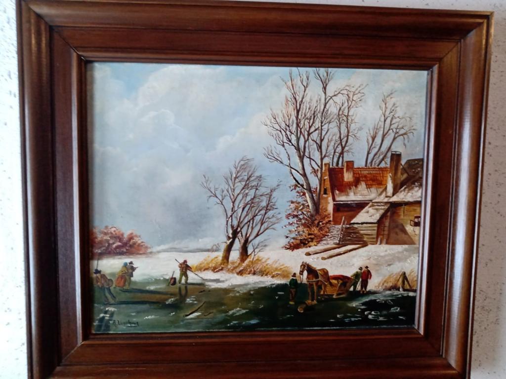 2 mooie schilderijen, gesigneerd met R. Verschuur, Antiek en Kunst, Kunst | Schilderijen | Klassiek, Ophalen of Verzenden