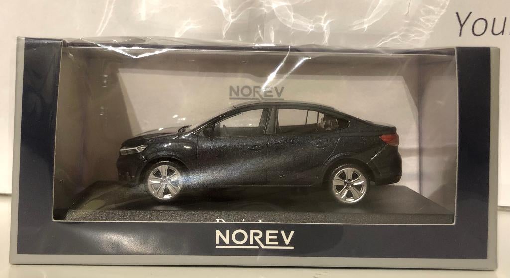 Norev 1:43 Dacia Logan 2021 slate grey nieuw in display, Ophalen of Verzenden, Nieuw, Auto, Norev