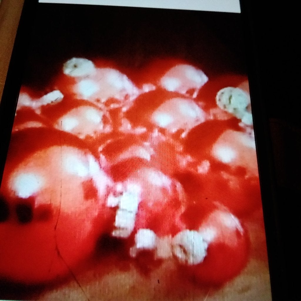 Oude glazen kerstballen. Made in GDR. ROOD,ZILVER, GOUD!, Ophalen, Gebruikt