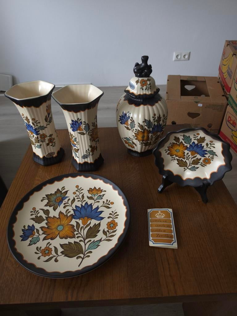 Flora Gouda Plateel Holland Handwerk Set, Ophalen