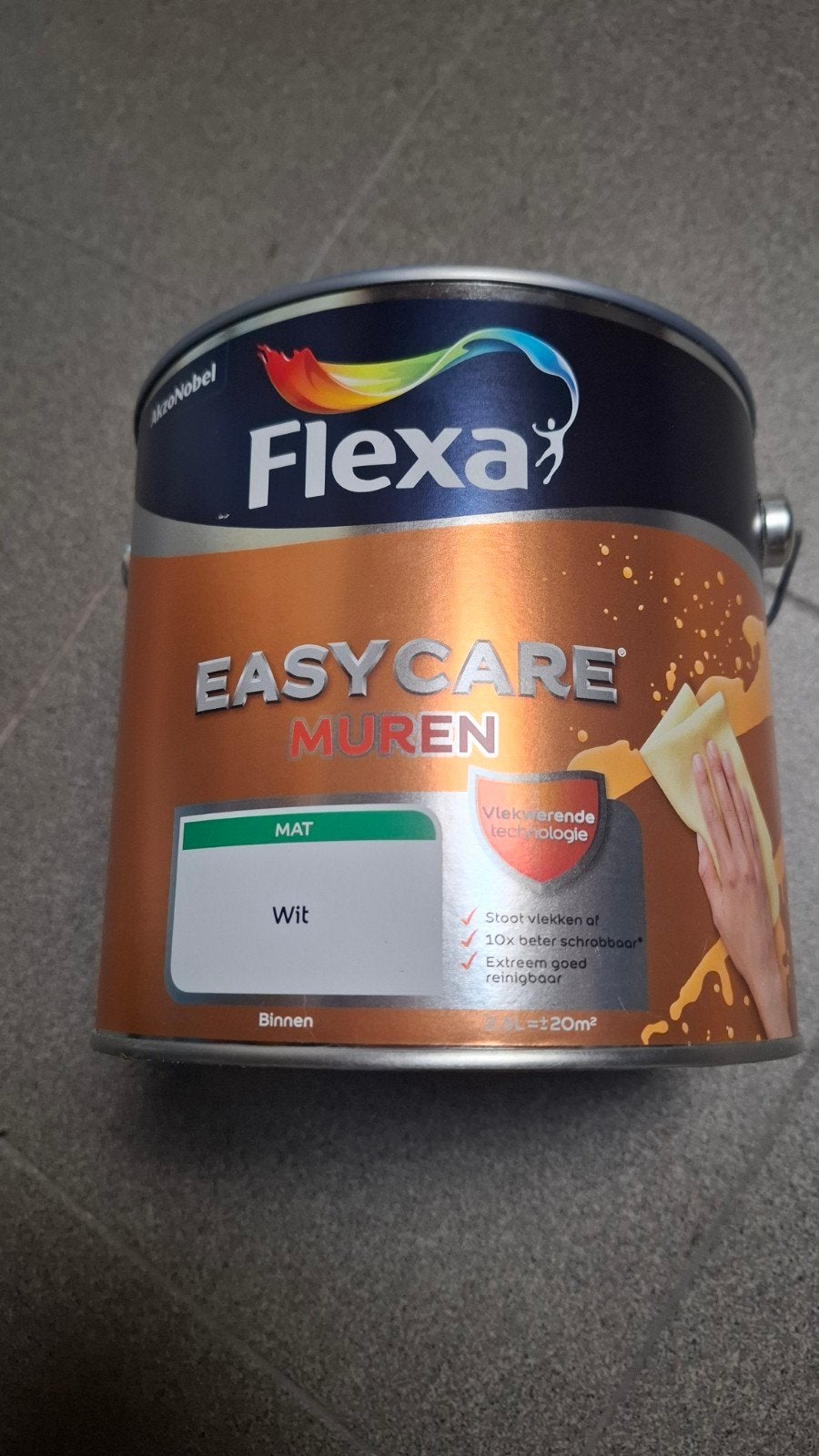 Flexa Easycare Muren Mat Wit - 2.5L Binnenmuurverf, Wit, Nieuw, Ophalen of Verzenden, Verf