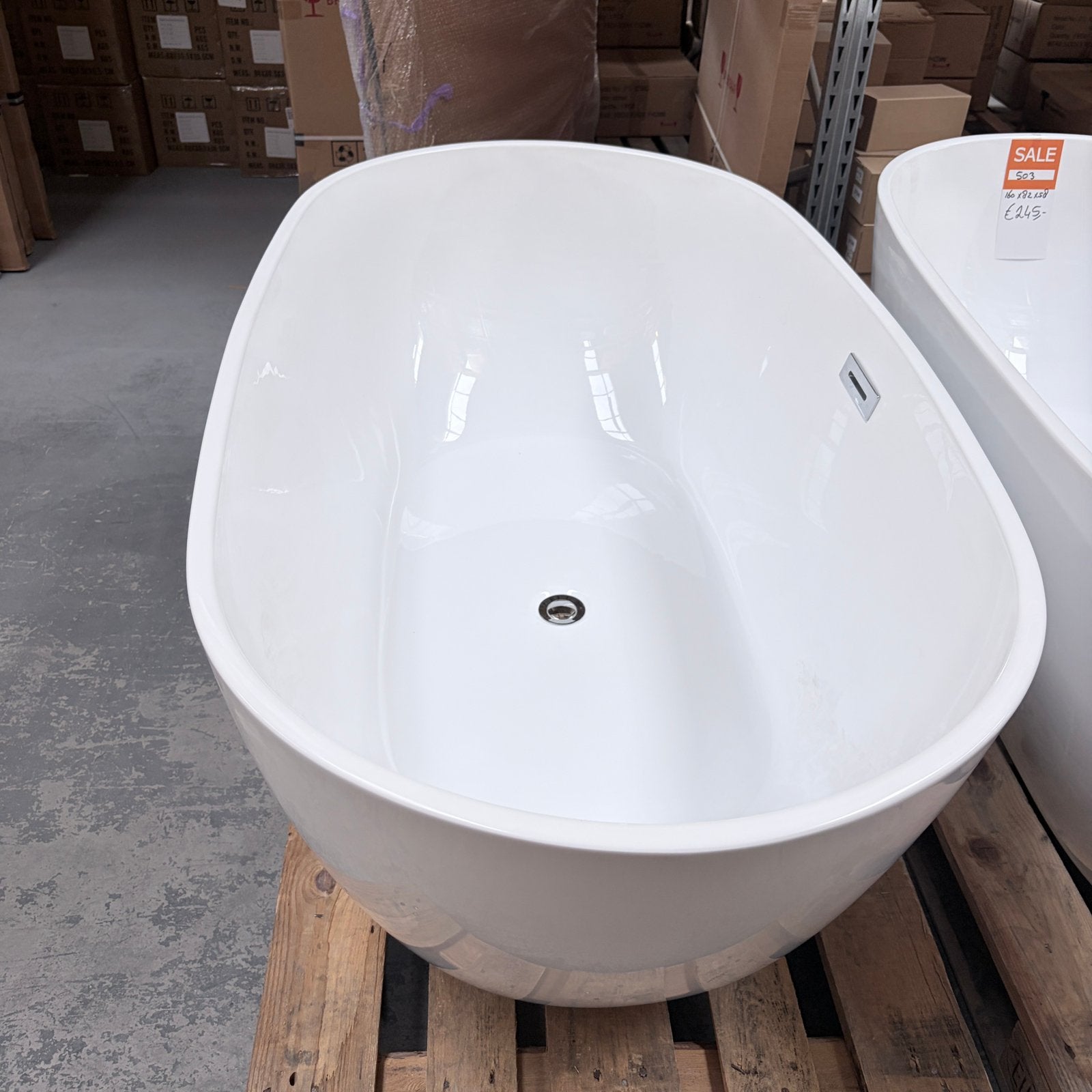 Nieuw ovaal ligbad 150x80x60 150 cmnr504, Ophalen of Verzenden, Nieuw