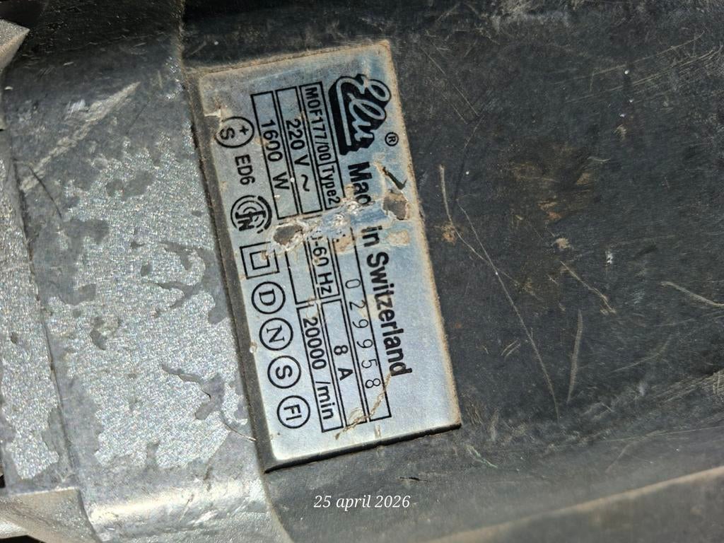 Elu MOF177/00 Type2 Bovenfrees 1600W, Gebruikt, Ophalen of Verzenden, Bovenfrees, Elu