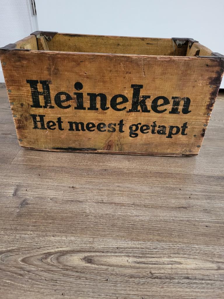 Mooi oud Heineken kratje uit 1968, Ophalen of Verzenden, Gebruikt