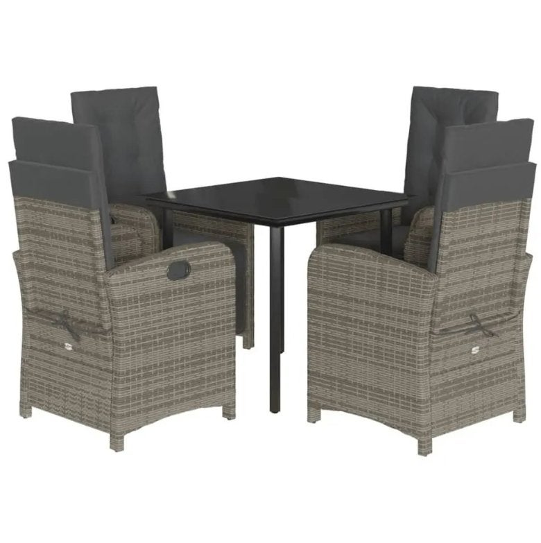 Tuinset, 4 stoelen en tafel, Ophalen, 4 zitplaatsen, Bijzettafel, Rotan