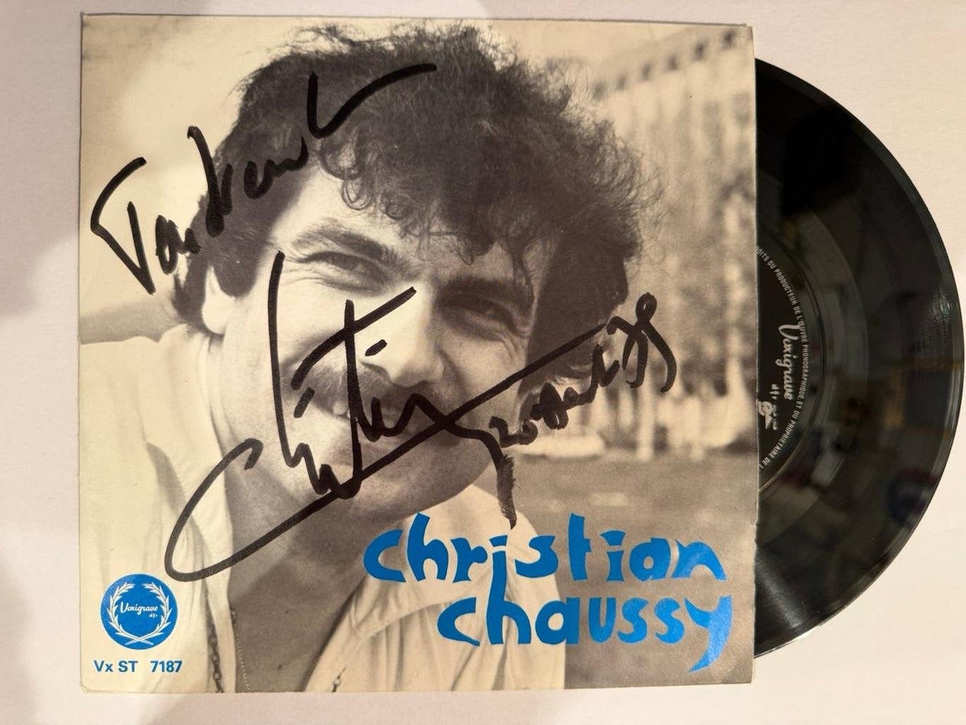 Christian CHAUSSY - A 18 ans Gesigneerd (7 inch Vinyl), Gesigneerd, Verzenden, Gebruikt, 7 inch