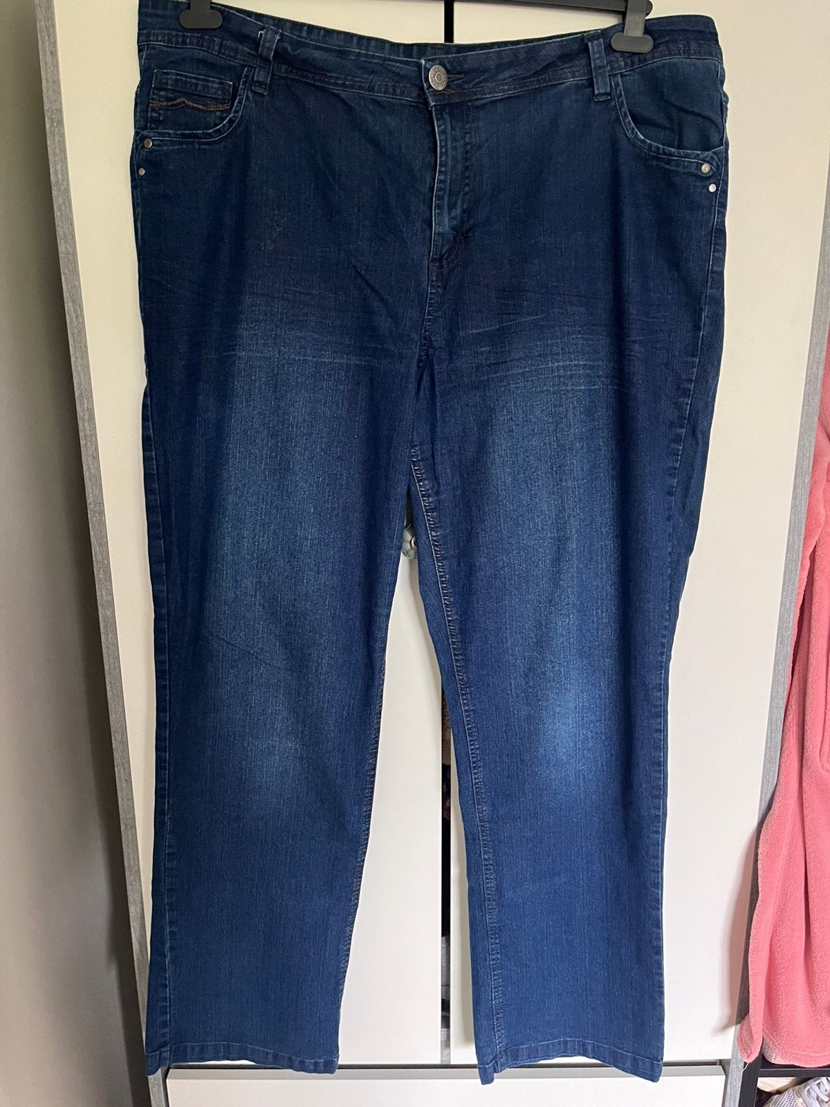 Spijkerbroek - maat 52, Kleding | Dames, Ophalen of Verzenden, Zo goed als nieuw, Blauw, Broek of Spijkerbroek