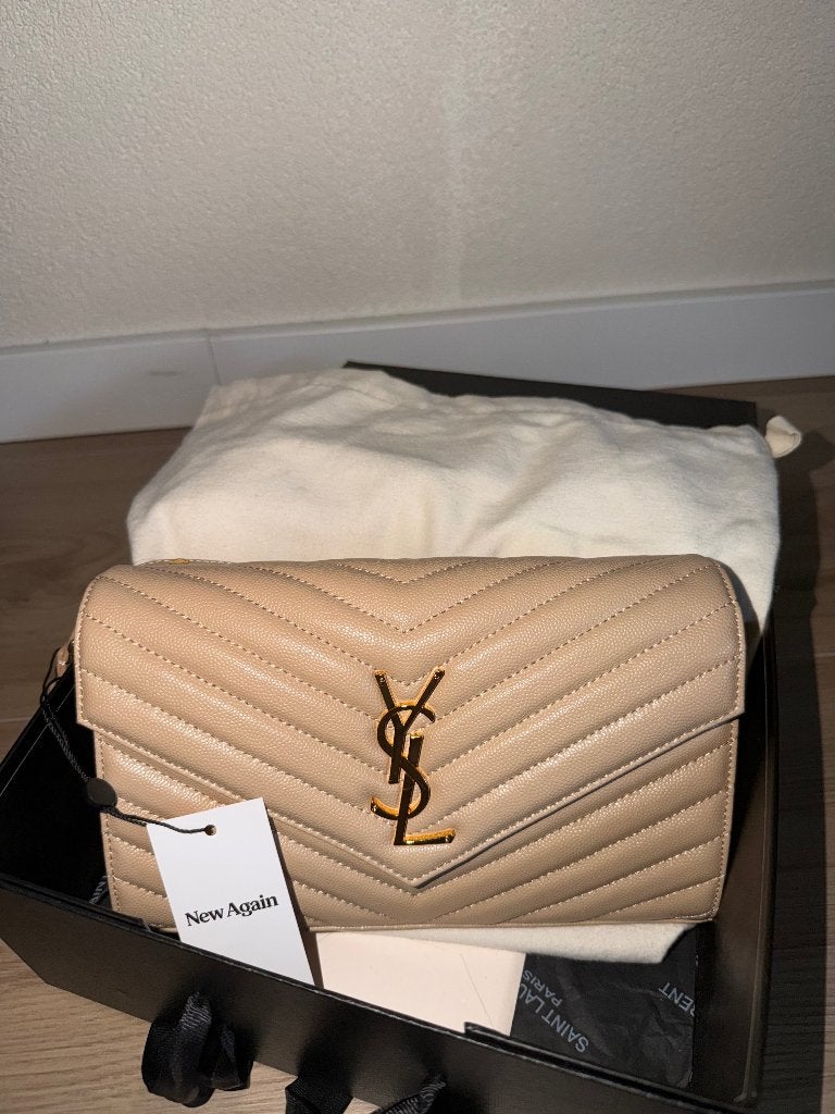 Ysl cassandre chain on wallet, Ophalen of Verzenden, Nieuw, Zwart, Avondtasje