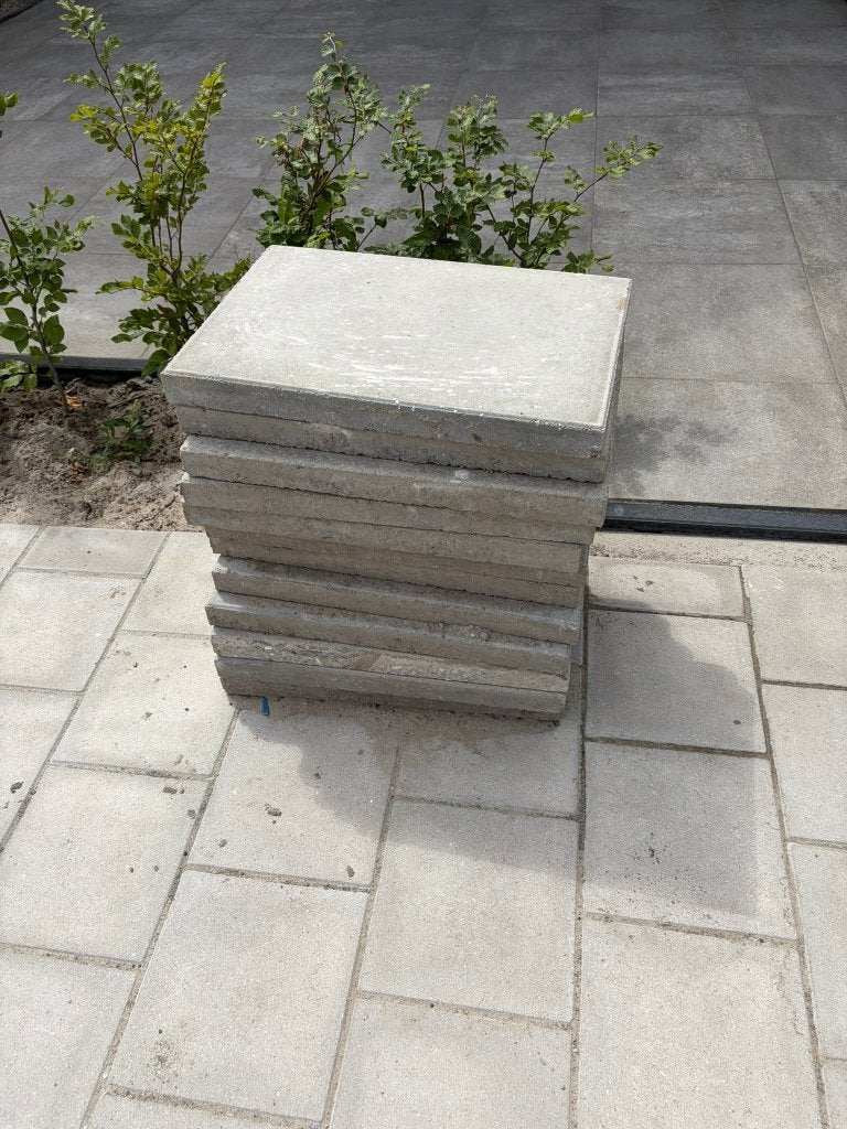 Terastegels lichtgrijs 60x40x5 cm, Tuin en Terras, Tegels en Klinkers, Ophalen, Zo goed als nieuw, Minder dan 5 m², Beton