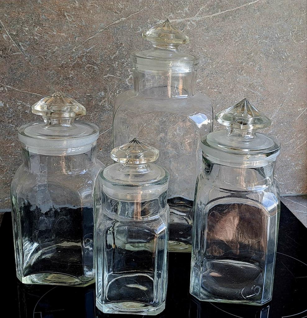 Apotheek potten, Ophalen of Verzenden, Zo goed als nieuw, Glas, Pot, Bus of Blik