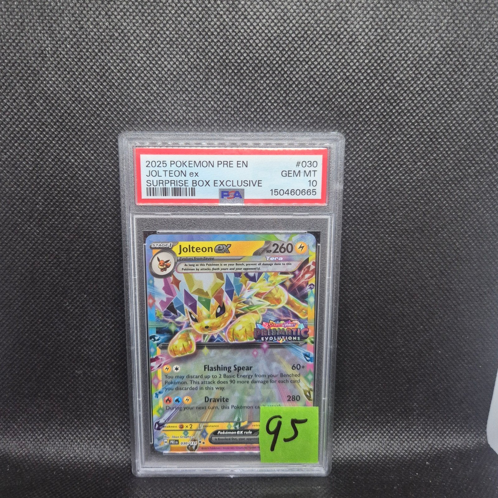 Jolteon Ex Surprise Box Exclusive PRE EN PSA 10, Ophalen of Verzenden, Zo goed als nieuw