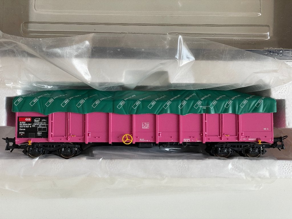 ROCO SBB Eanos open wagon met dekzeil, Hobby en Vrije tijd, Gelijkstroom, Ophalen of Verzenden, Roco, Nieuw