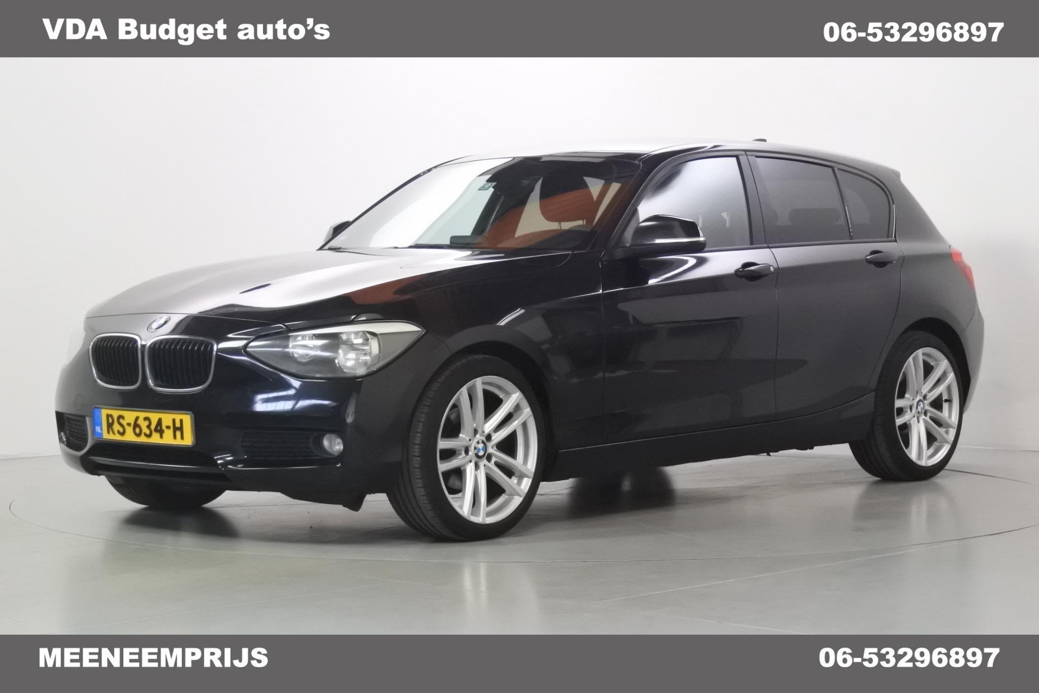 BMW 1-serie 118d Climatronic Hemel Antraciet M-stuur+pook 18, 1-Serie, Euro 5, 1295 kg, Zwart