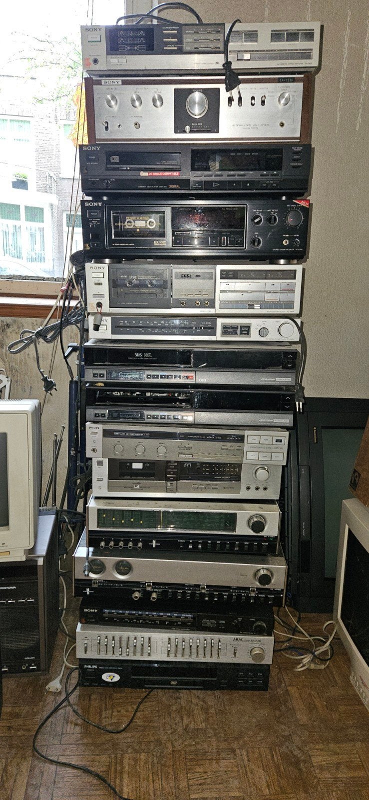 Grote collectie vintage audio- en videocomponenten, Ophalen, Gebruikt, Tuner of Radio, Losse componenten