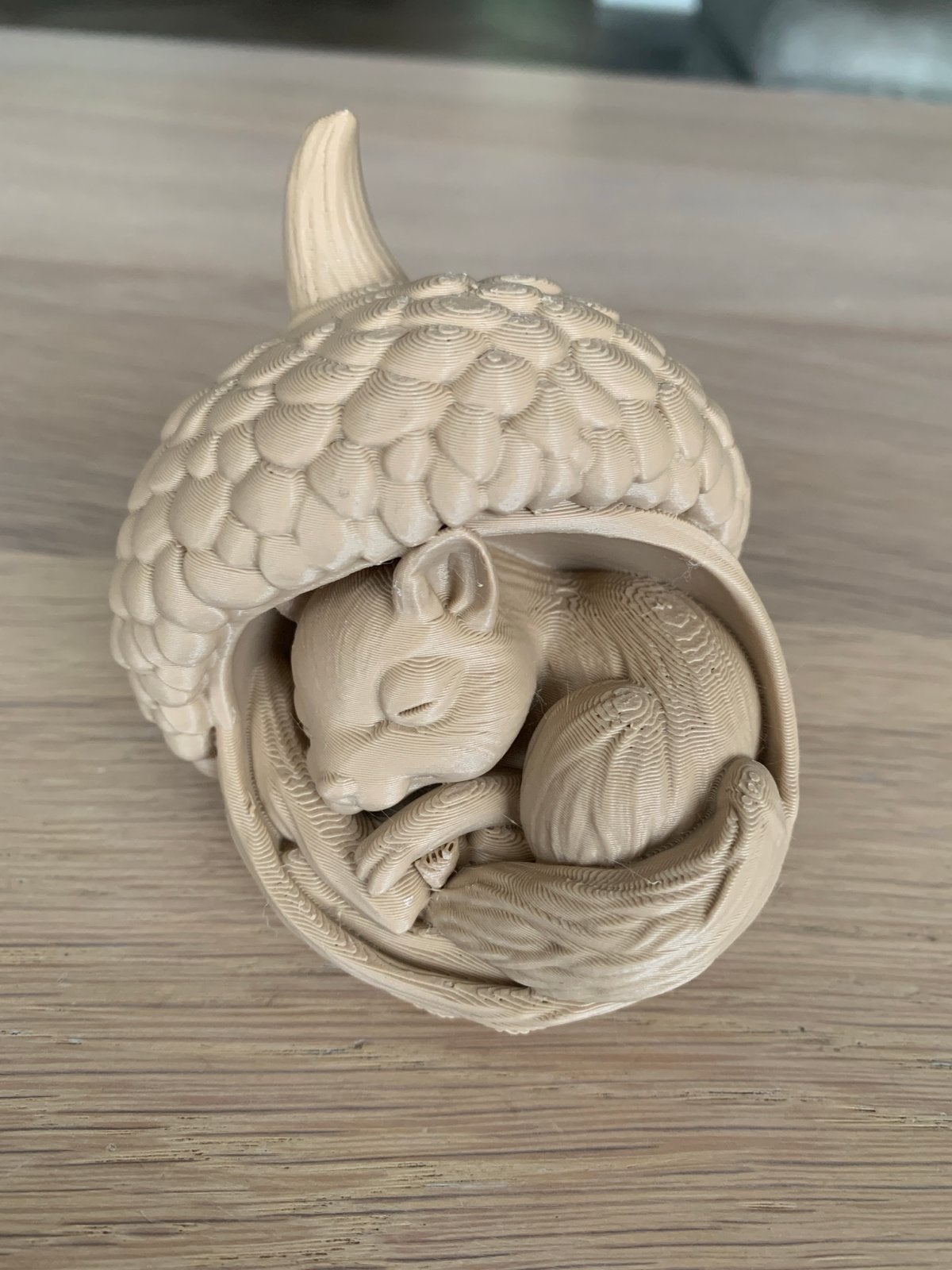 3D geprinte eekhoorn in eikel - decoratie, Ophalen of Verzenden, Nieuw