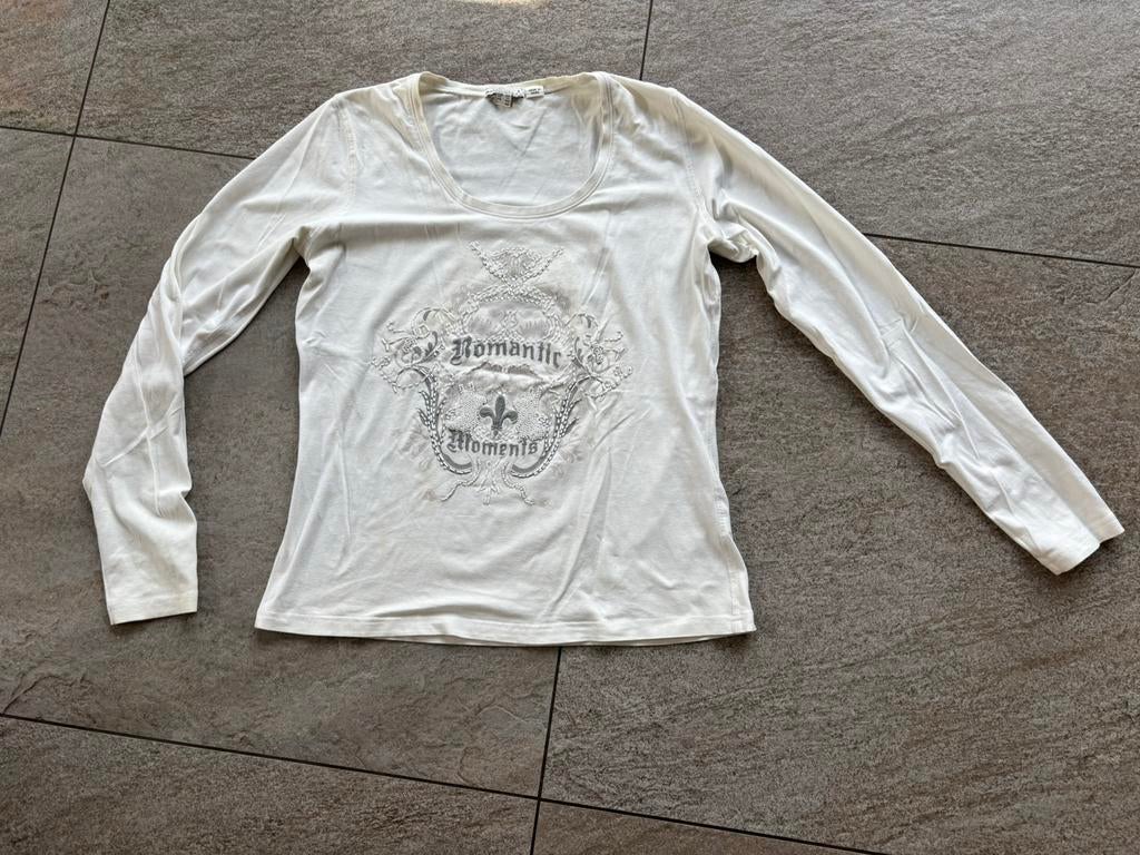 Creme bandolera longsleeve maat 42, Beige, Maat 42/44 (L), Ophalen of Verzenden, Zo goed als nieuw