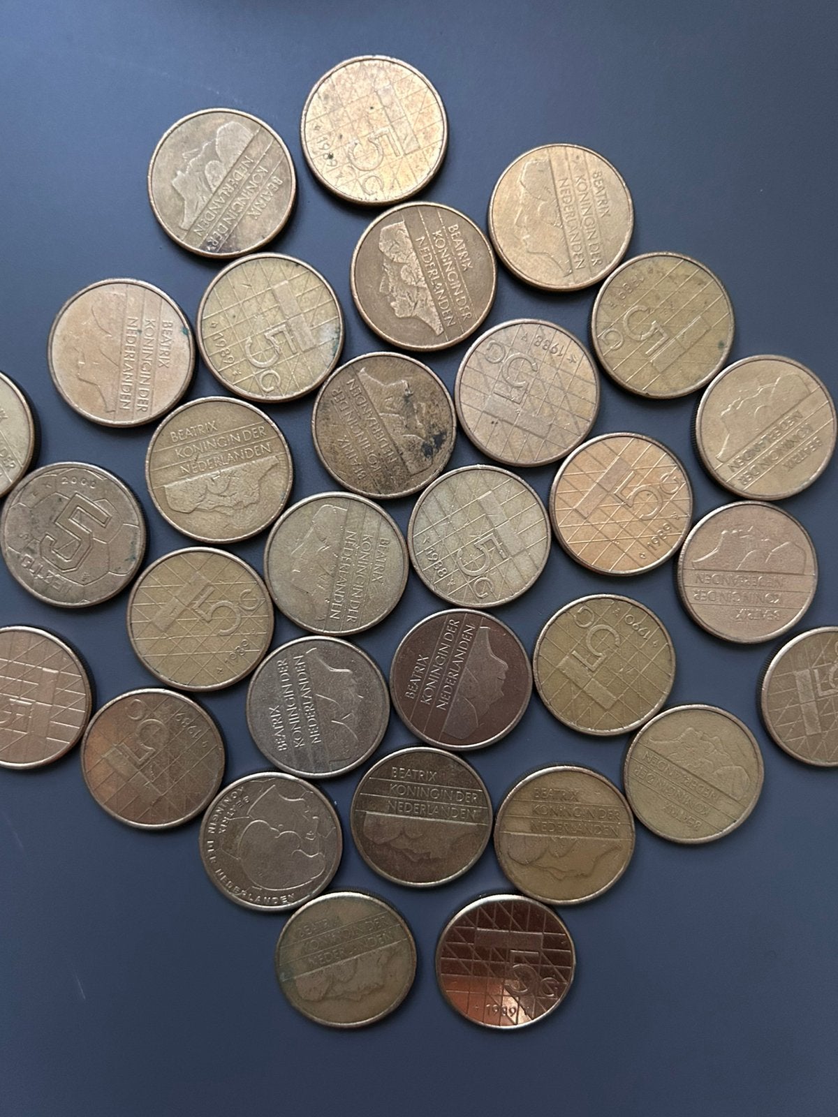 30x 5 Gulden munten Nederland, Ophalen of Verzenden, Overige landen