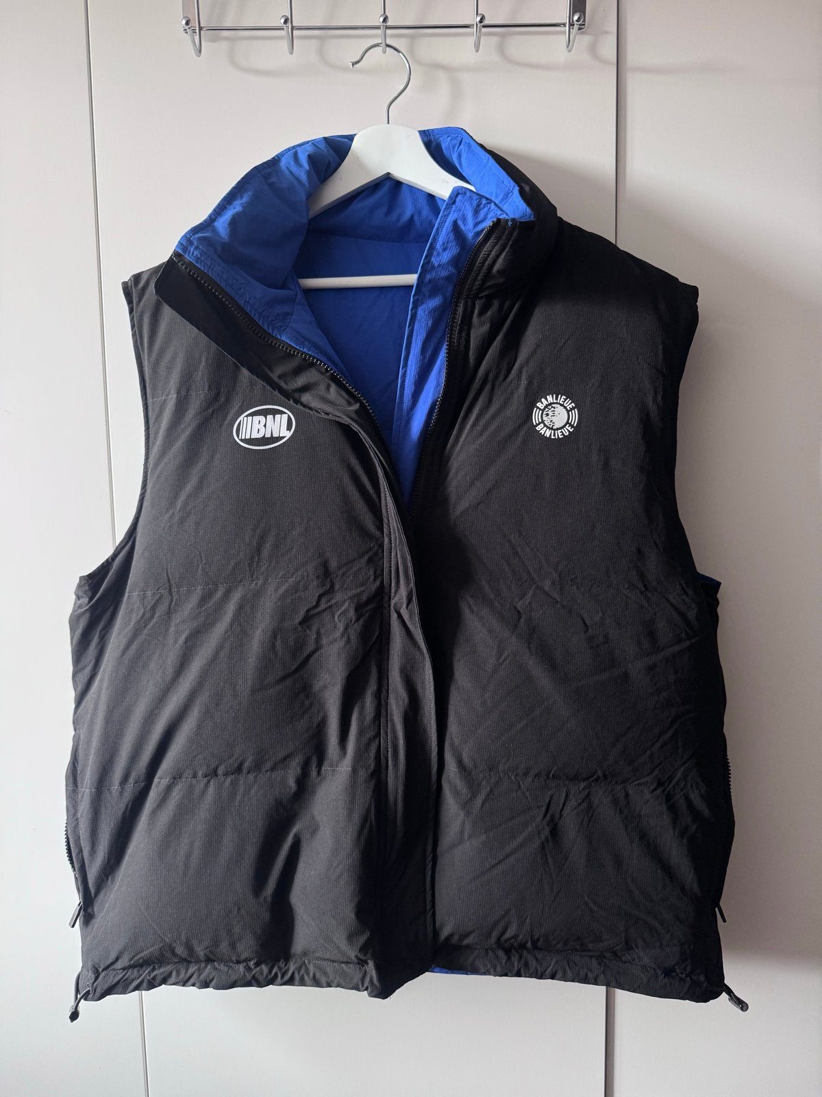 Banlieue Omkeerbare Bodywarmer Zwart/Blauw (XL/XXL), Ophalen, Gedragen, Maat 56/58 (XL), Zwart