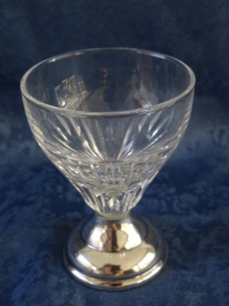 Kristal glas met zilver voet zwaardje 835 en B&Z 3 gemerkt, Verzamelen, Ophalen of Verzenden, Zo goed als nieuw, Overige typen