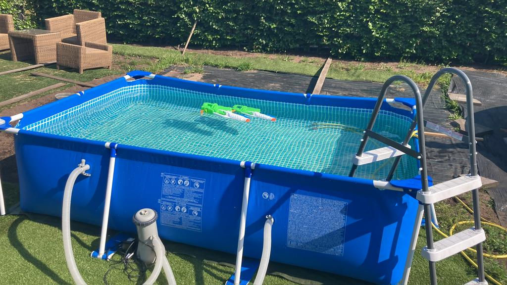 Intex zwembad 3x2m inclusief trap enz., Tuin en Terras, Zwembaden, Gebruikt, Opzetzwembad, Minder dan 80 cm, 200 tot 400 cm, 200 tot 300 cm