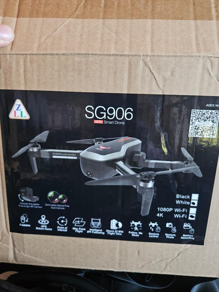 SG906 GPS Smart Drone met 4K Camera en FPV, 250 tot 900 gram, Cameradrone, Overige merken, First person view (FPV)