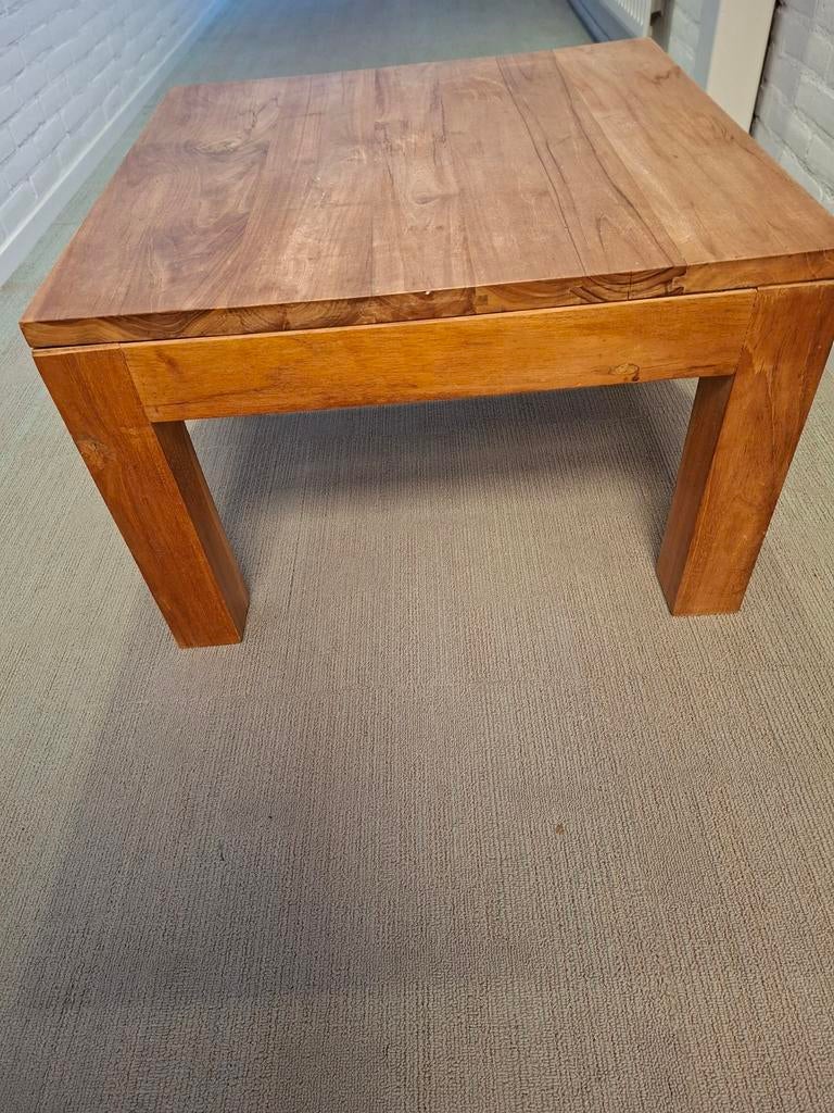 Robuuste eiken salontafel, Ophalen, 100 tot 150 cm, 50 tot 100 cm, Minder dan 50 cm