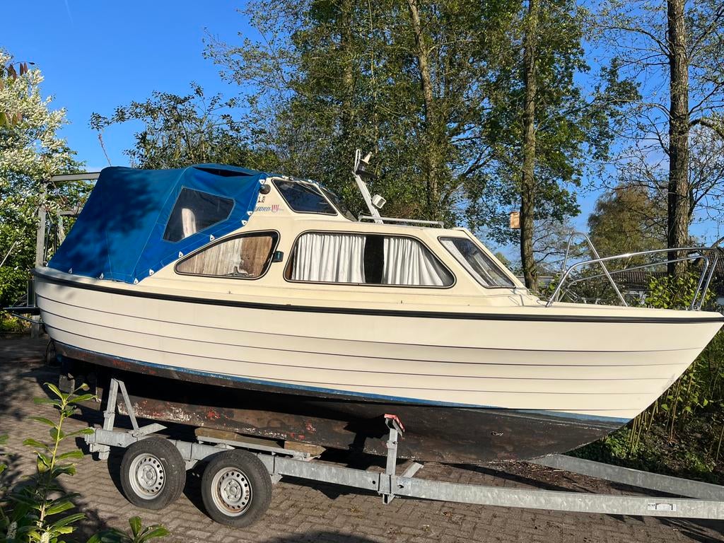 Noorse Spitsgatter Fjord 21 met Volvo Penta diesel., Gebruikt, Diesel, Spitsgatter, Trailer