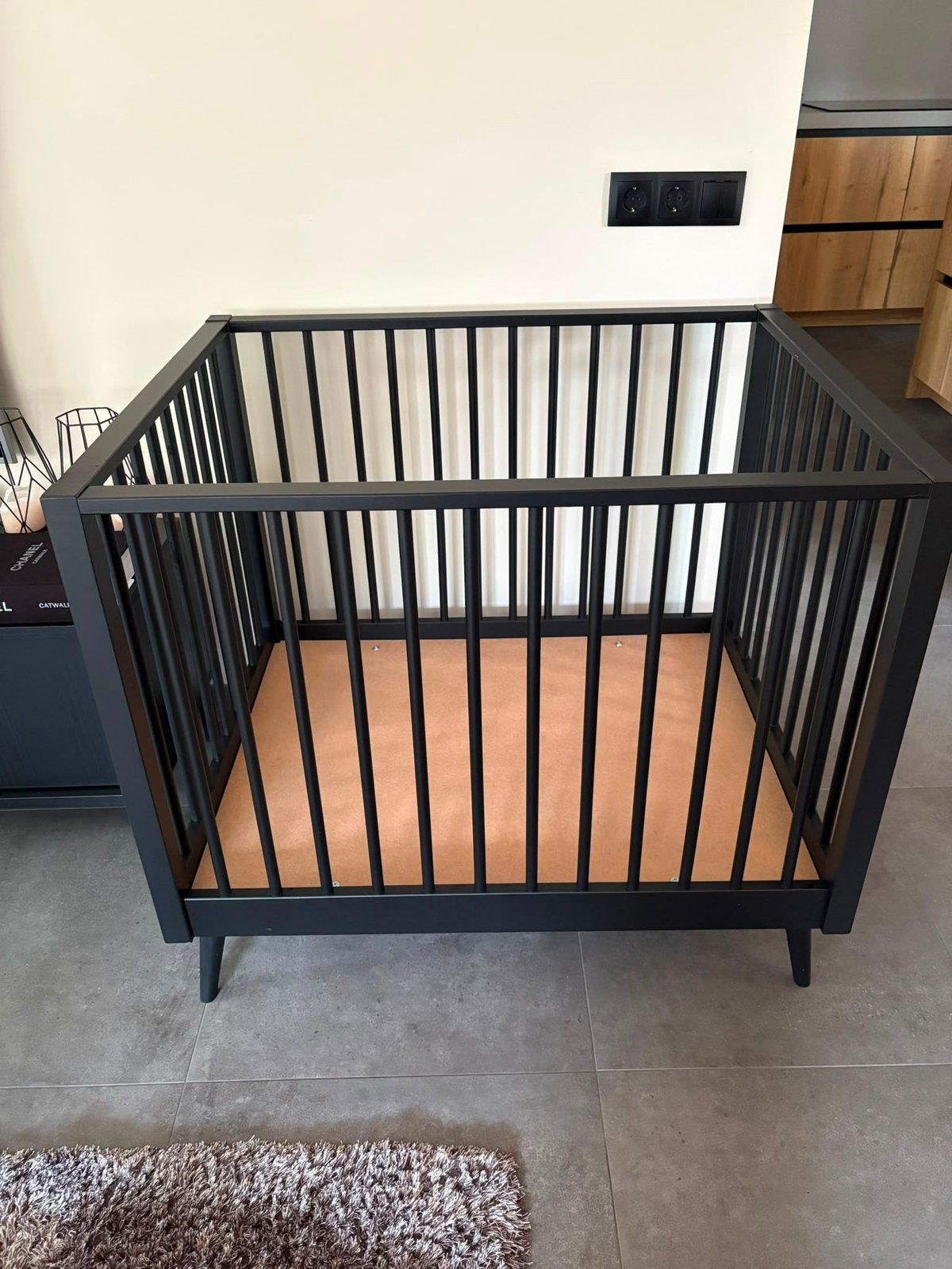 Europe Baby Evy Box Mat Zwart., Ophalen, Zo goed als nieuw, Boxkleed