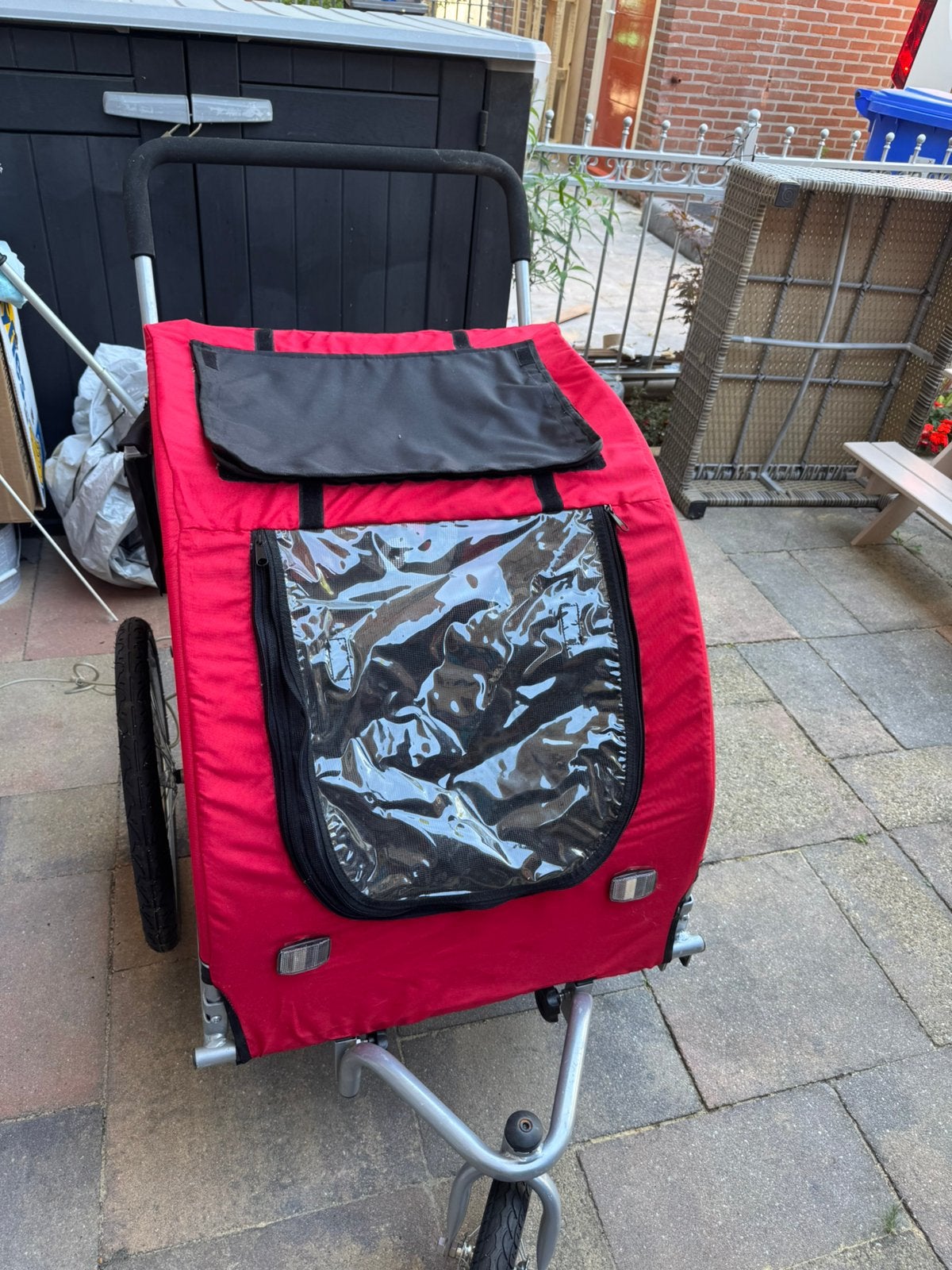 Honden fiets kar 1x gebruikt, Ophalen, Zo goed als nieuw, Hondenkar